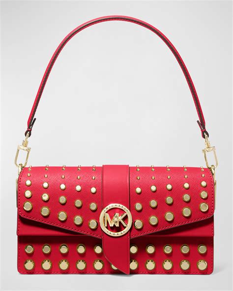 michael kors greenwich studded bag|mk greenwich shoulder bag.